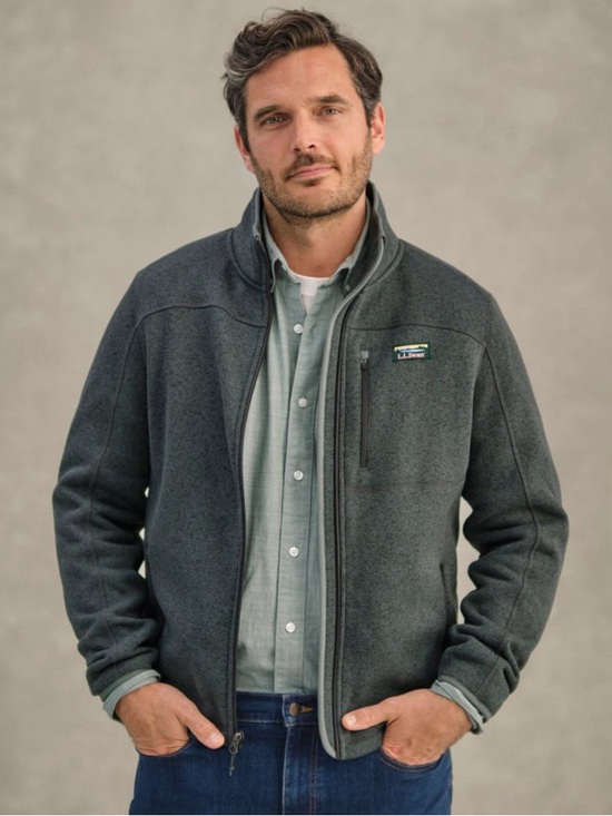 L.L. Bean Other - L.L. Bean Men's Sweater Fleece Full-Zip Jacket Forest Green Size Large